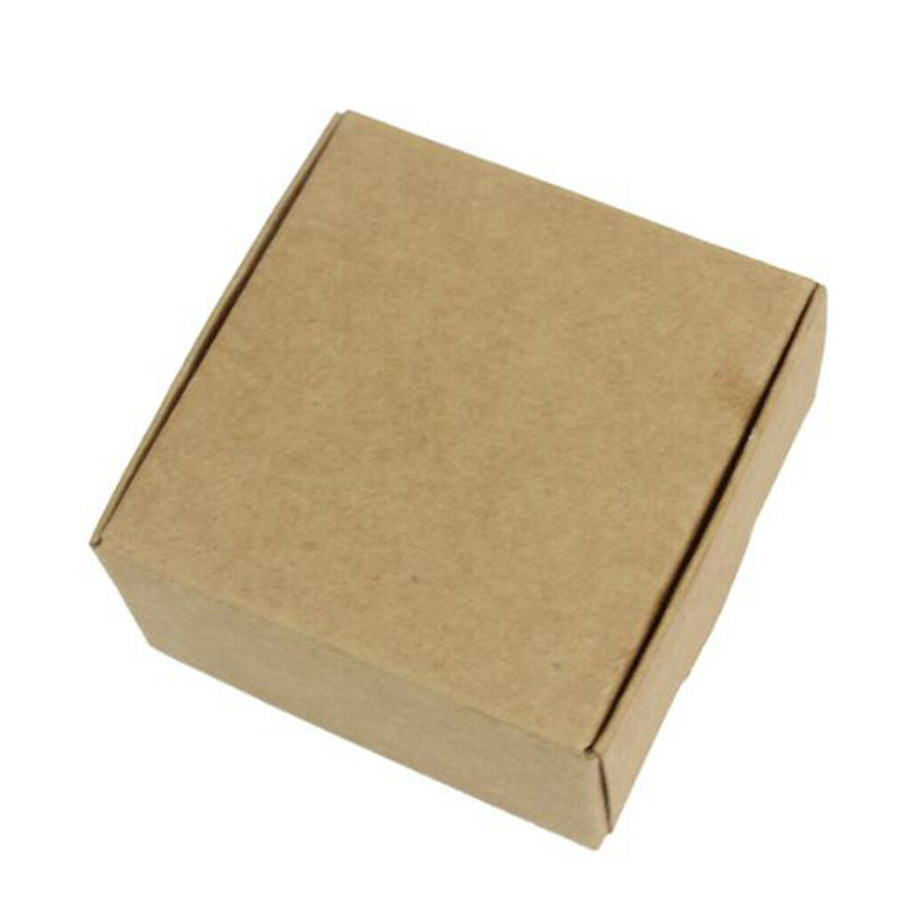 10x Folding Kraft Paper Box Handmade Candle Soap Wedding Gift Packaging Box