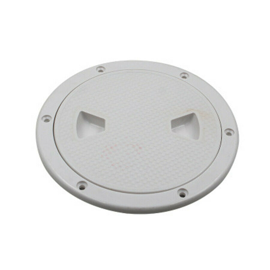 6"White Inspection Plate Boat Yacht Deck Screw Out Hatch Access Cover RV Caravan