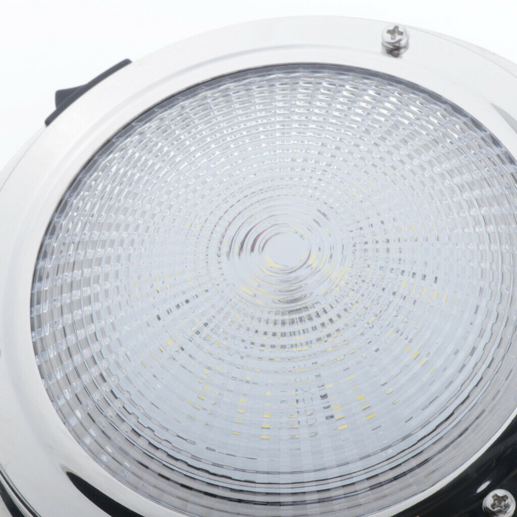 12V 3.5W Stainless Steel Dome Light Boat Caravan Trailer Cabin Ceiling Lamp