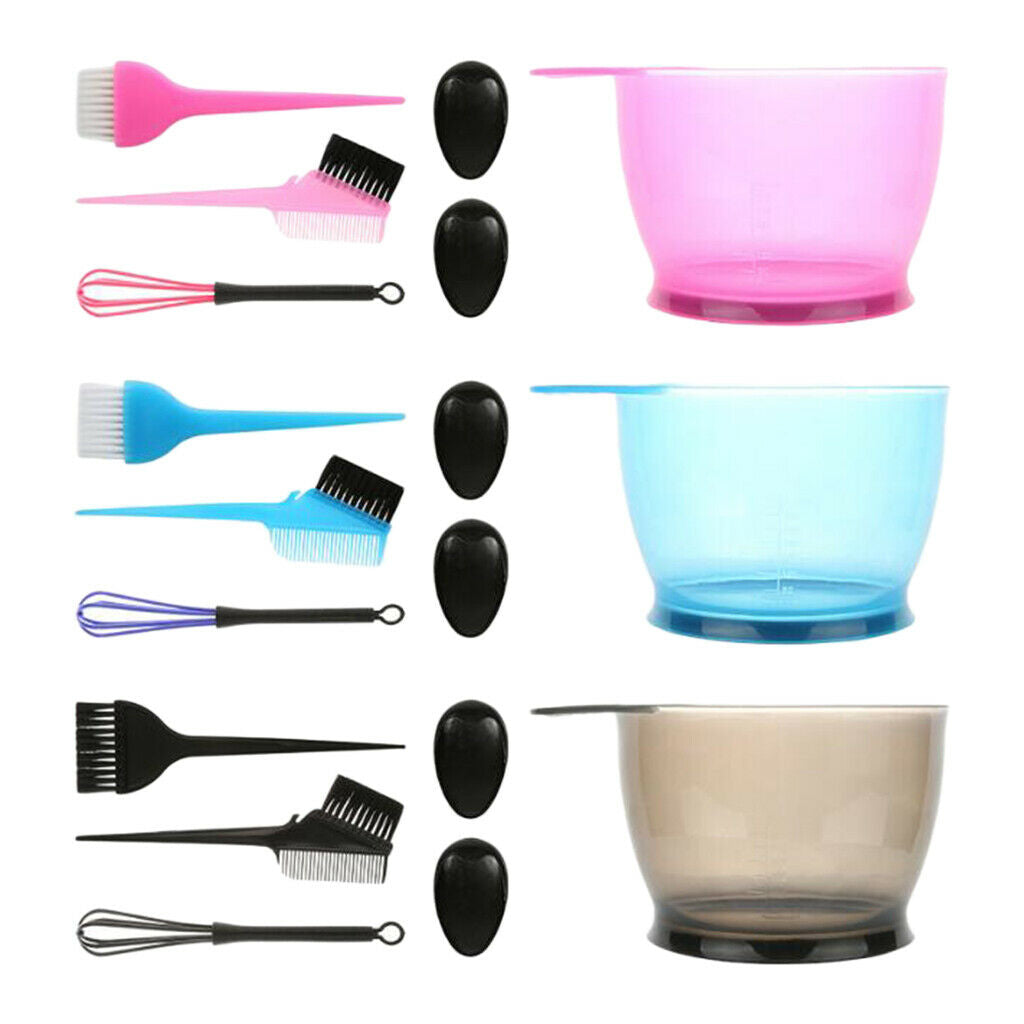 3Sets Hair Color Brush Bowl Set Hair Color Brush Hair Dying Applicator