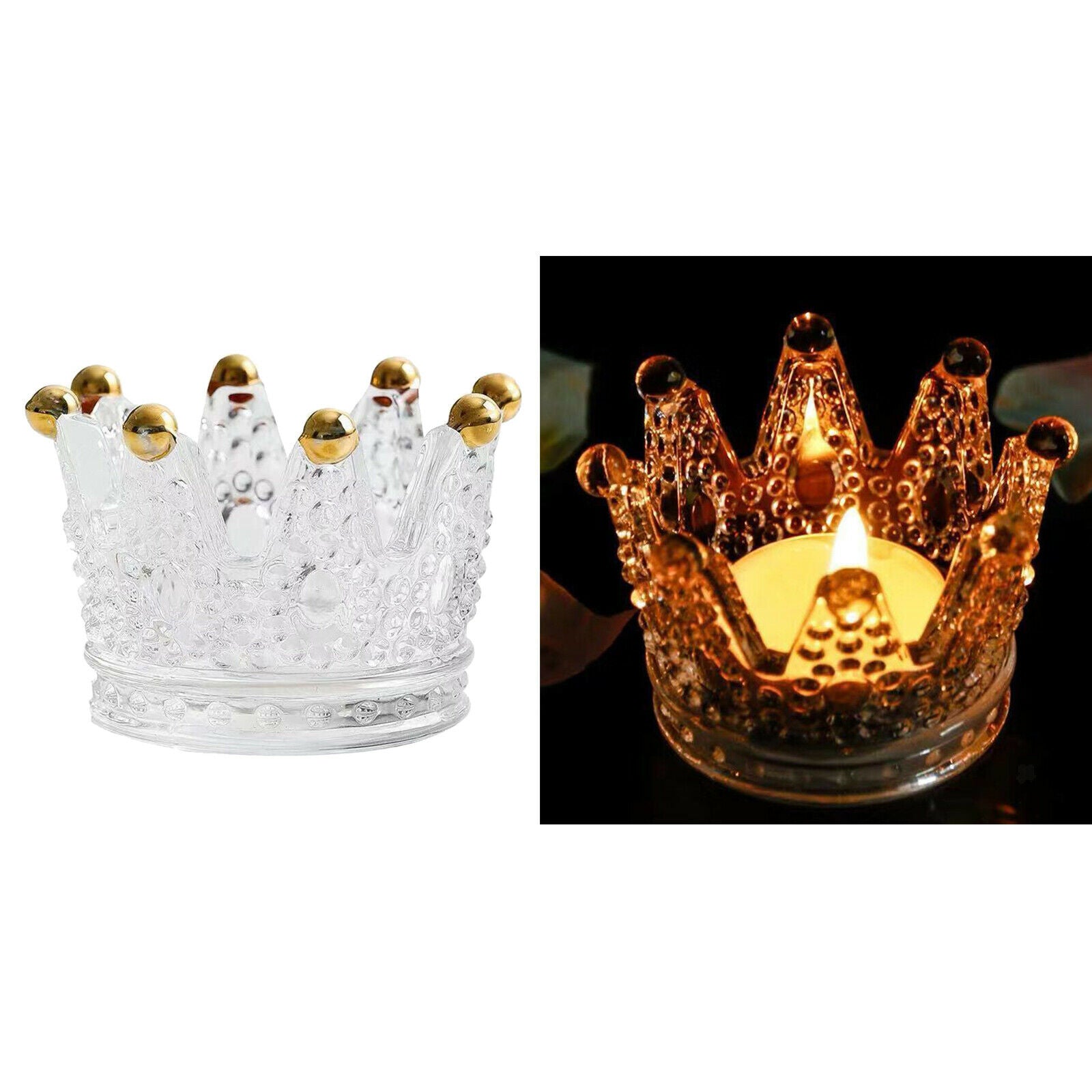 Glass Candle Holder Tealight Holder Jewelry Tray Decorative Ashtray Glass Votive