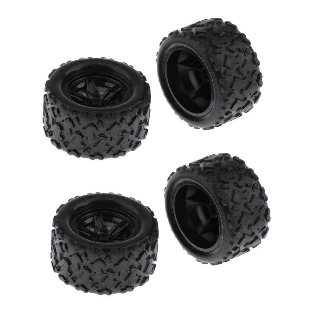 4Pcs RC Racing Car Tires 1:18 Scale Wheel and Rim RC Replacement Parts 65mm