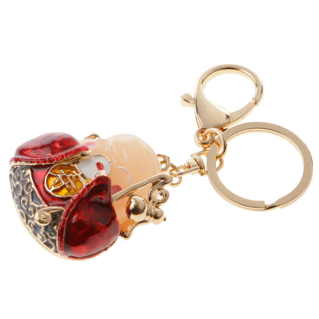 God of Longevity Car Bag Charm Pendant Key Chain Ring Keyring Keyfob Gifts