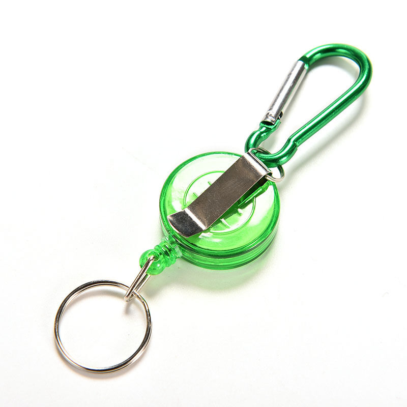 2X Colourful Retractable Strap Carabiner Clips Card Label Key Chain Fancy .l8
