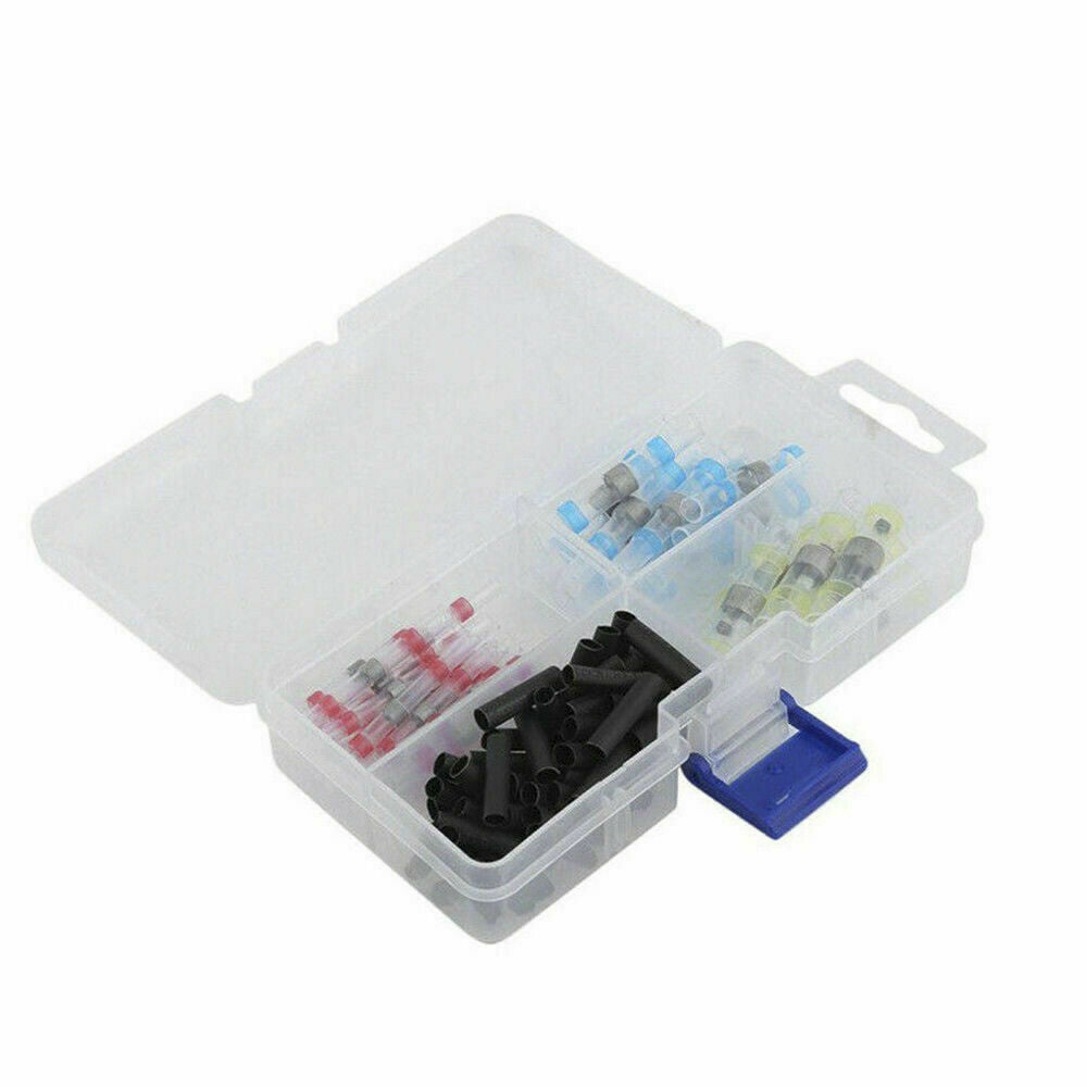 Waterproof 100PCS Solder Sleeve Heat Shrink Tube Wire Terminals Connector 4 Size