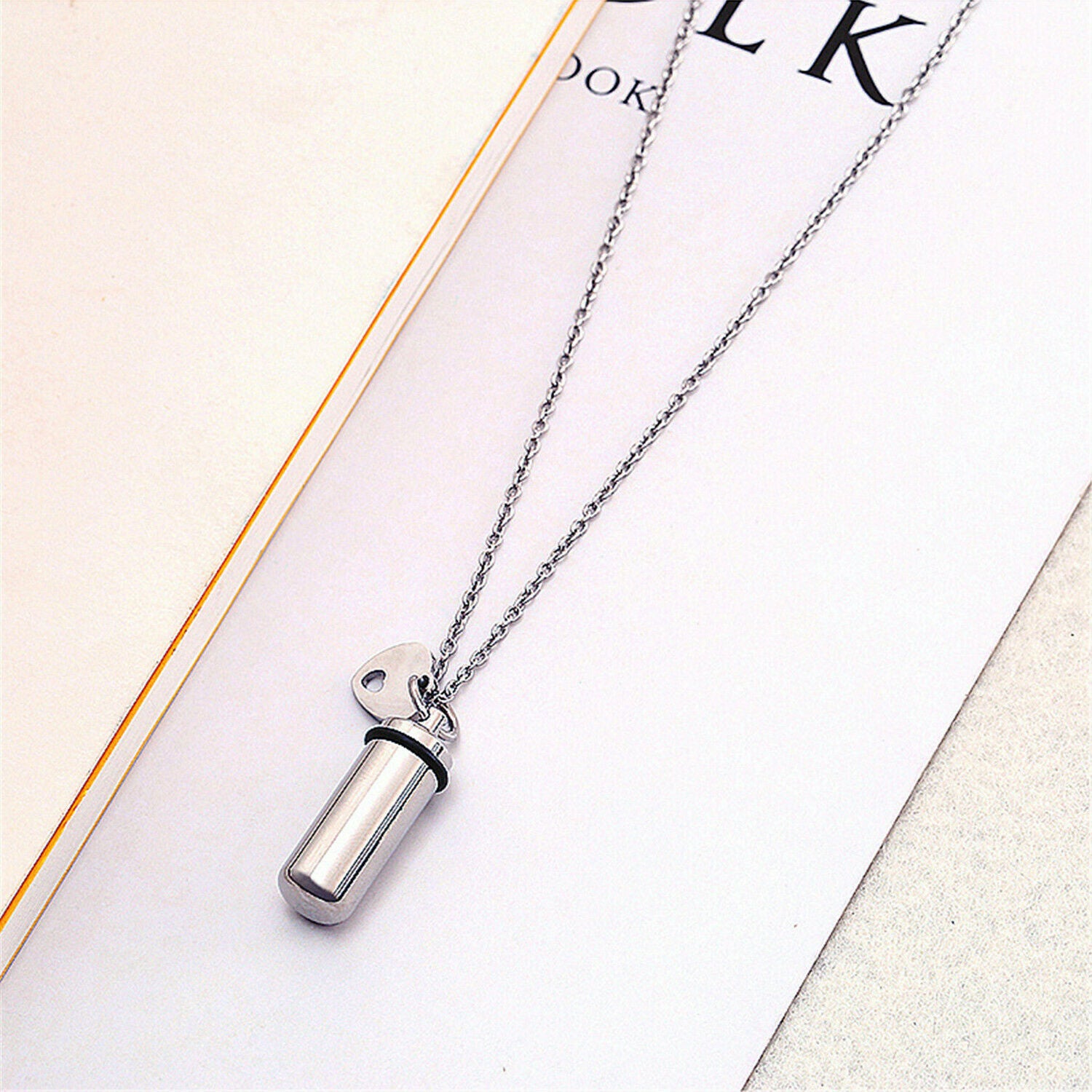 Stainless Steel Jewelry Cremation Ashes Keepsake Memorial Urn Necklace for Pet
