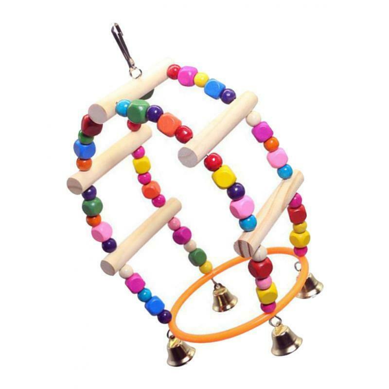 Chew Toys Birds With Hanging Bells Parrot Toys Cage Climbing