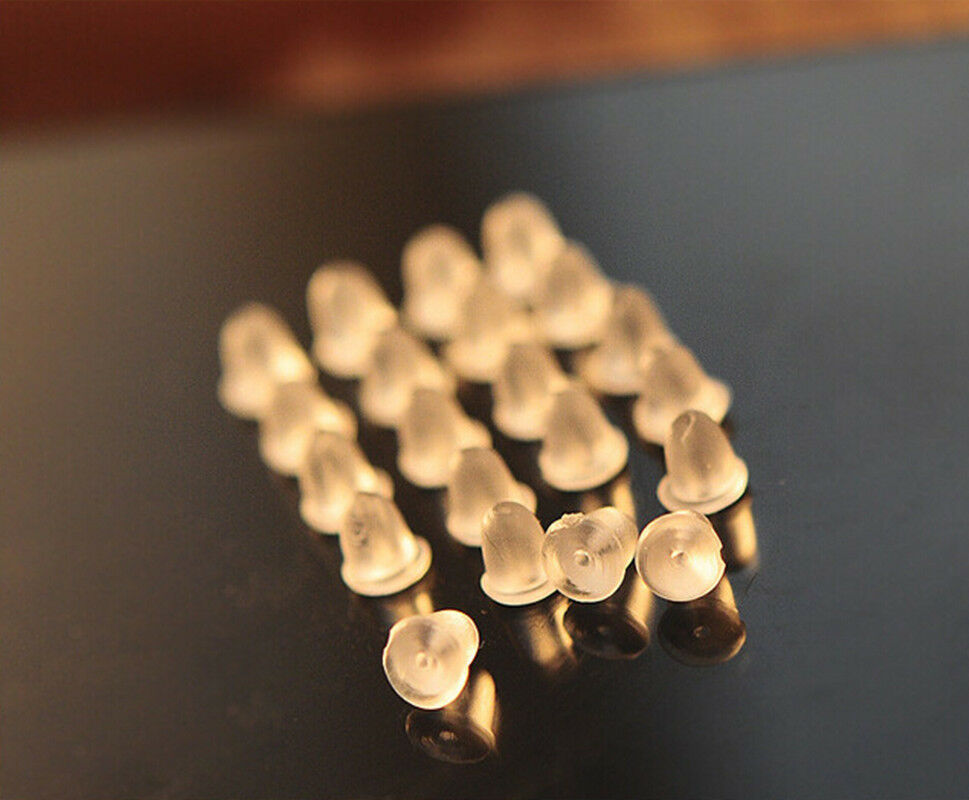 New 4MM Rubber Earring Back Stoppers Ear Post Nuts Jewelry Making 500PCS Lots CH