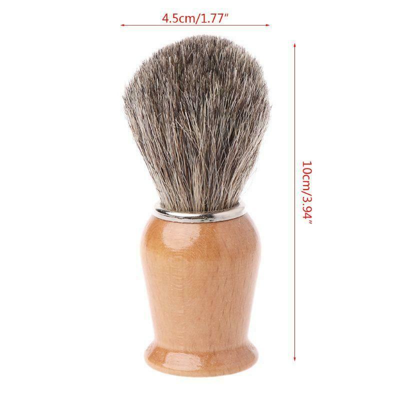 New Salon Badger Hair Wood Handle Wet Shaving Brush For Men Shave Barber Tool