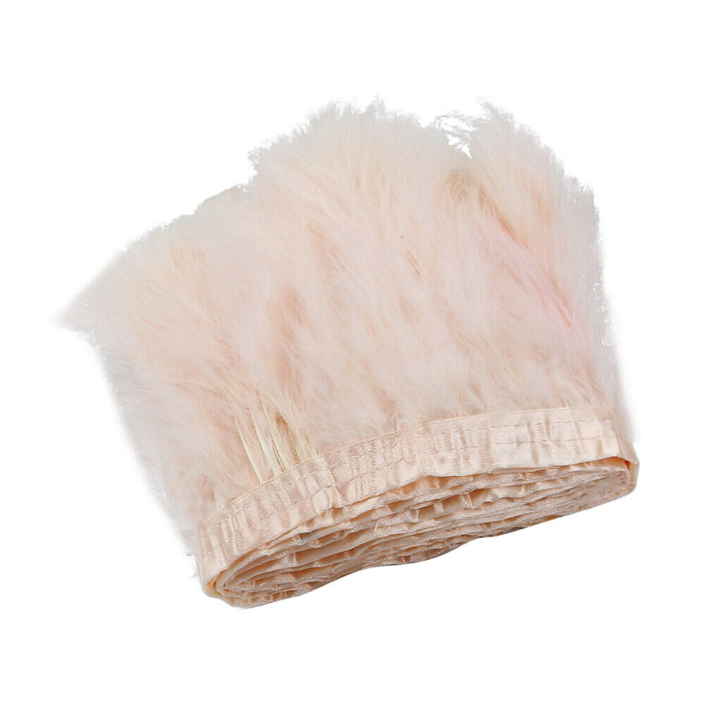 2m Turkey Feather Fringe Lace Ribbon Tapestry Fascinator Wedding Ornaments