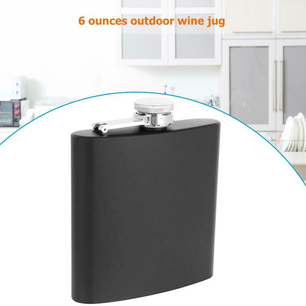 6oz Matte Mini Flagon Outdoor Drinkware Portable Stainless Steel Hip Flask @