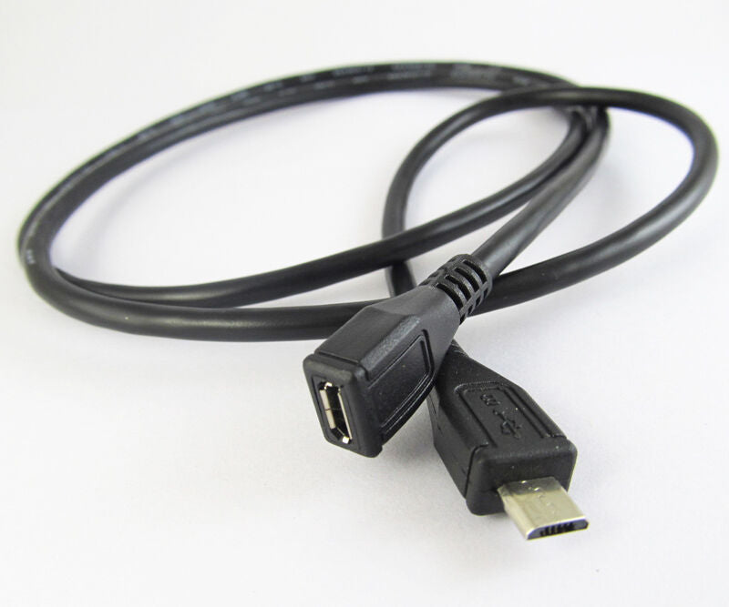 50pcs 1M/3.3FT Extension Data Cable Micro USB 5pin Male to Female Straight Cable