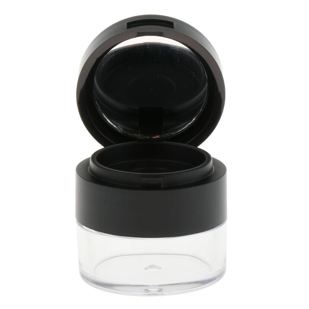 Mini DIY Loose Mineral Powder Case Round Plastic Cosmetic Blusher Jar Box