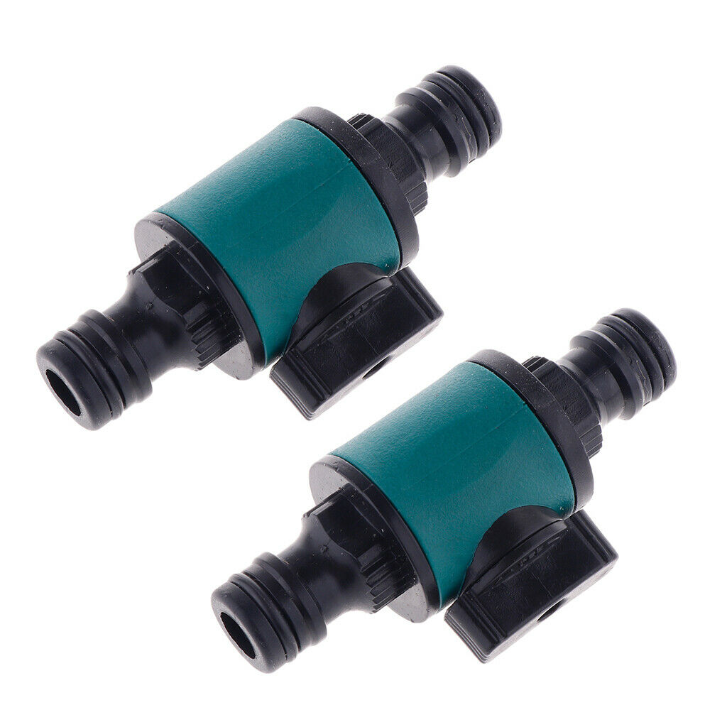 2 Pieces 2-Way Shut-Off Water Garden Hose Pipe Faucet Connector