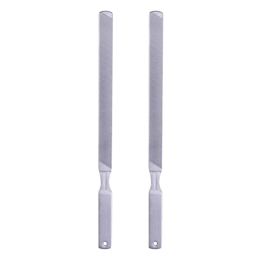 2Pcs Stainless Steel Exfoliating Nail Files Double Sided File Bar Grinding