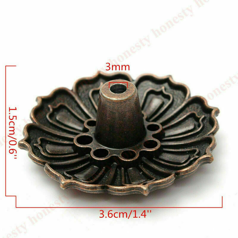 2pcs Chic 9 Holes Lotus Shape Incense Burner Holder Censer Plate For Stick Cone