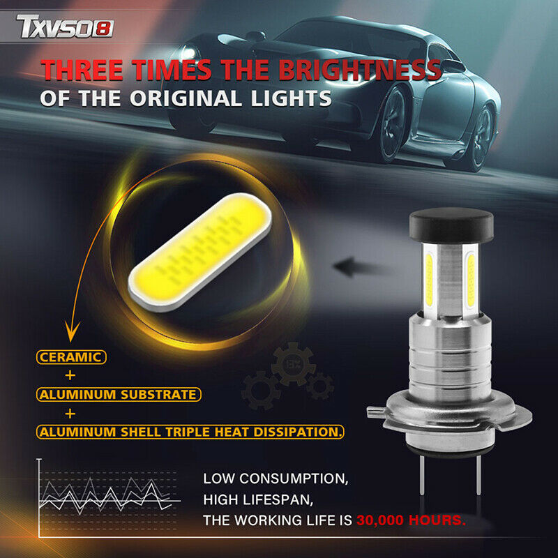 110W 30000LM H7 LED Car Headlight Conversion Globes Canbus Bulbs Beam 6000K  Ad