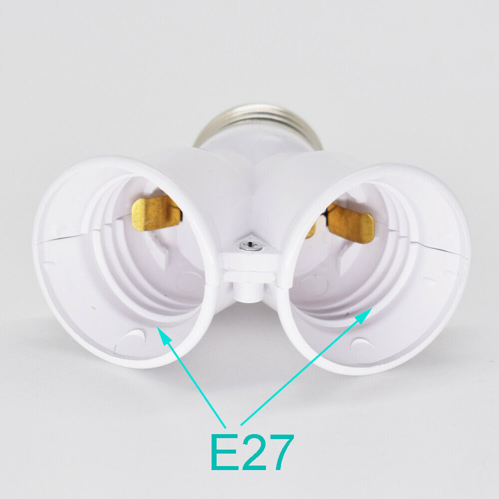 1pc LED Light Lamp Bulb Socket 1 E27 Male to 2 E27 Female Y Type Spliter Adapter