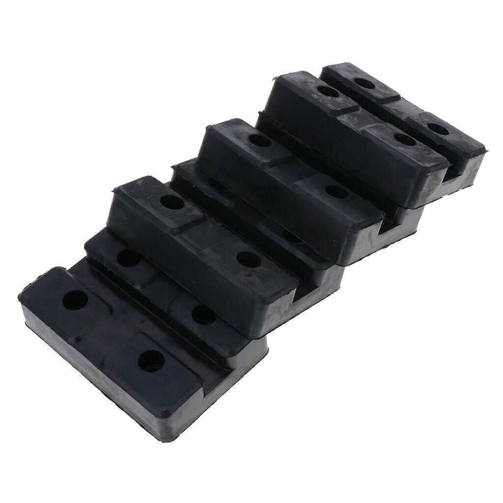 4PCS Square Heavy Duty New Rubber Car Lift Arm Pads Equipment Assembly Black