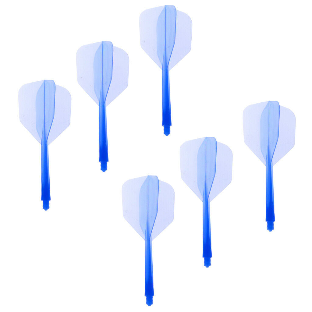 18pcs ABS Plastic Transparent 2BA Thread Dart Shaft Dart Flights 3 Mix Color
