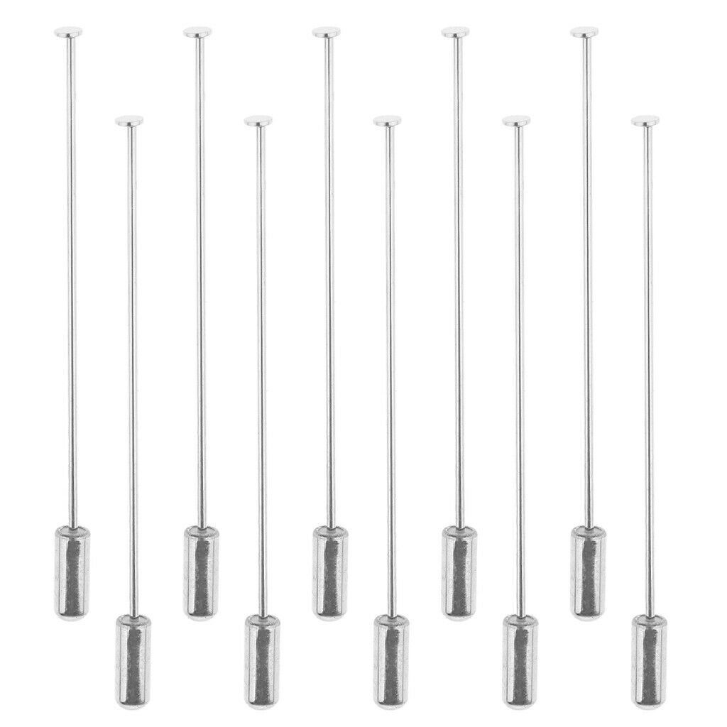 10pcs Bulk Copper Stick Pin with Mini 3mm Pad DIY Jewelry Brooch Findings