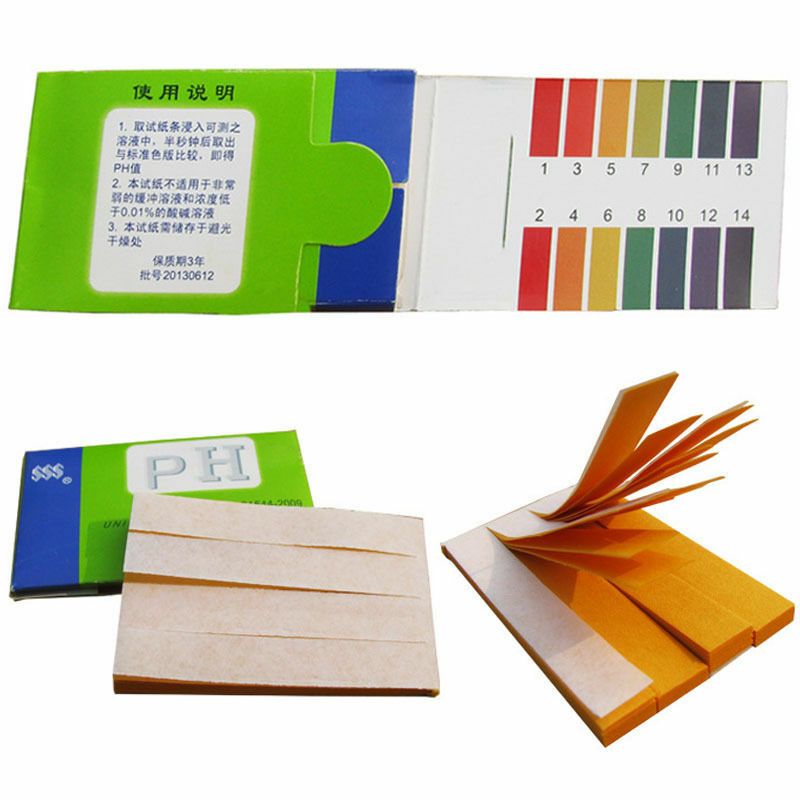 160 Strips Full Range pH Test Paper Water Litmus Testing Kit -Alkaline Acid 1-14