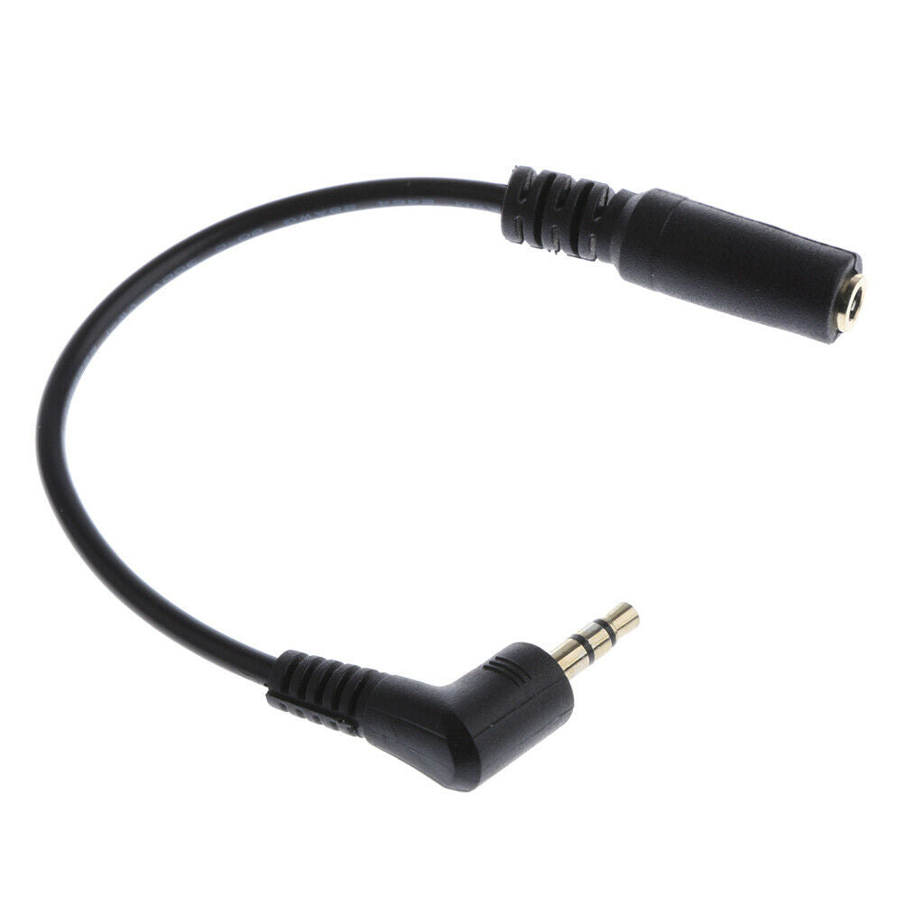 17cm 4 Pole 3   1/8" 3.5mm Female to 3 Pole Male TRRS Adapter Cable Black