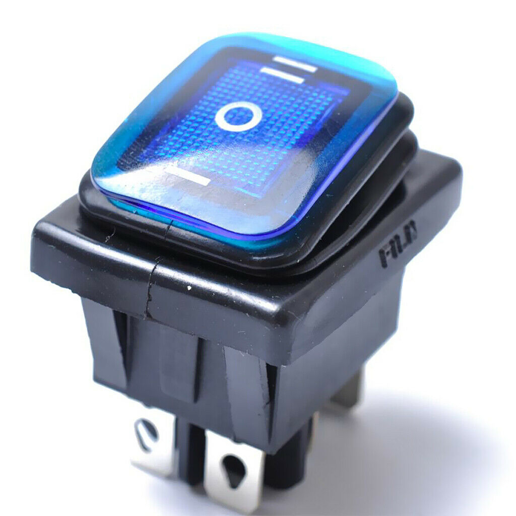 6 Pieces 6 Pin On-Off-On Car Boat Lighted Rocker Toggle Switch Waterproof