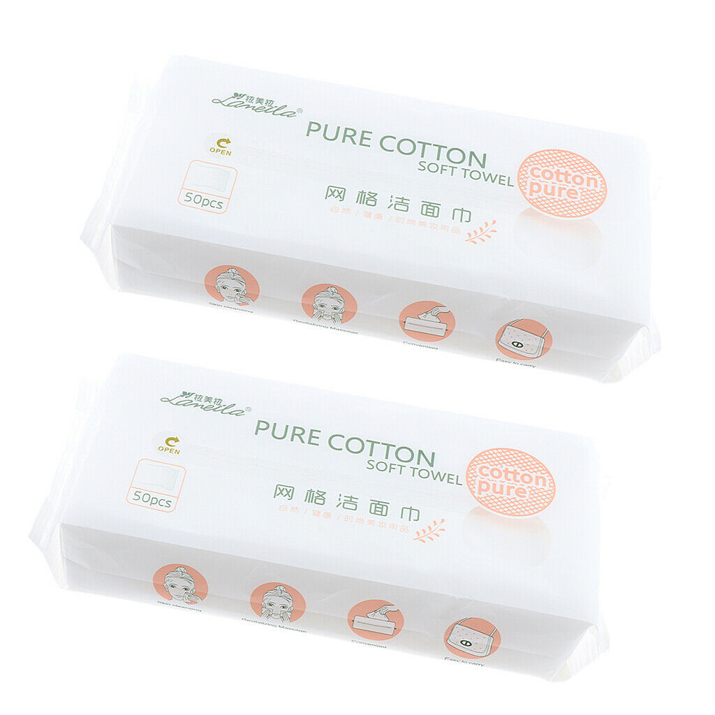 100 Pack Fabric Washcloth for All Skin Types Dry Wipes for Spa Salon Travel