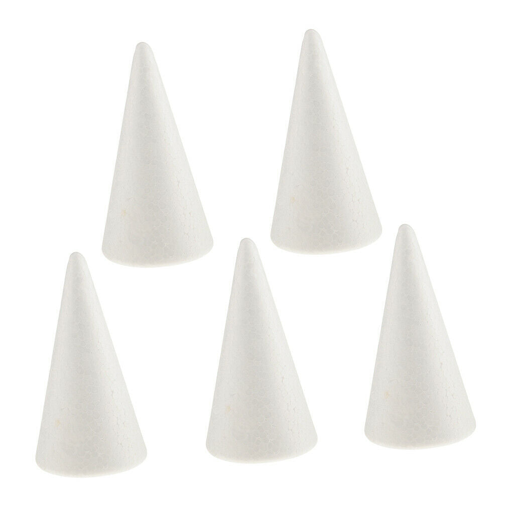 40x Styrofoam Foam Foma Craft Cone Modelling Foam Ornaments for Kids Crafts