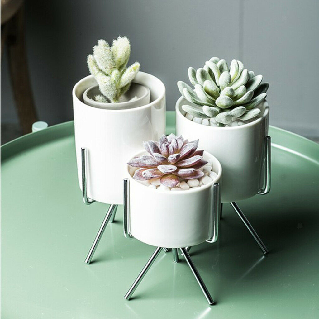 2Pcs Plant Stand Metal Flower Holder Pot Garden Decoration Display Wrought Iron