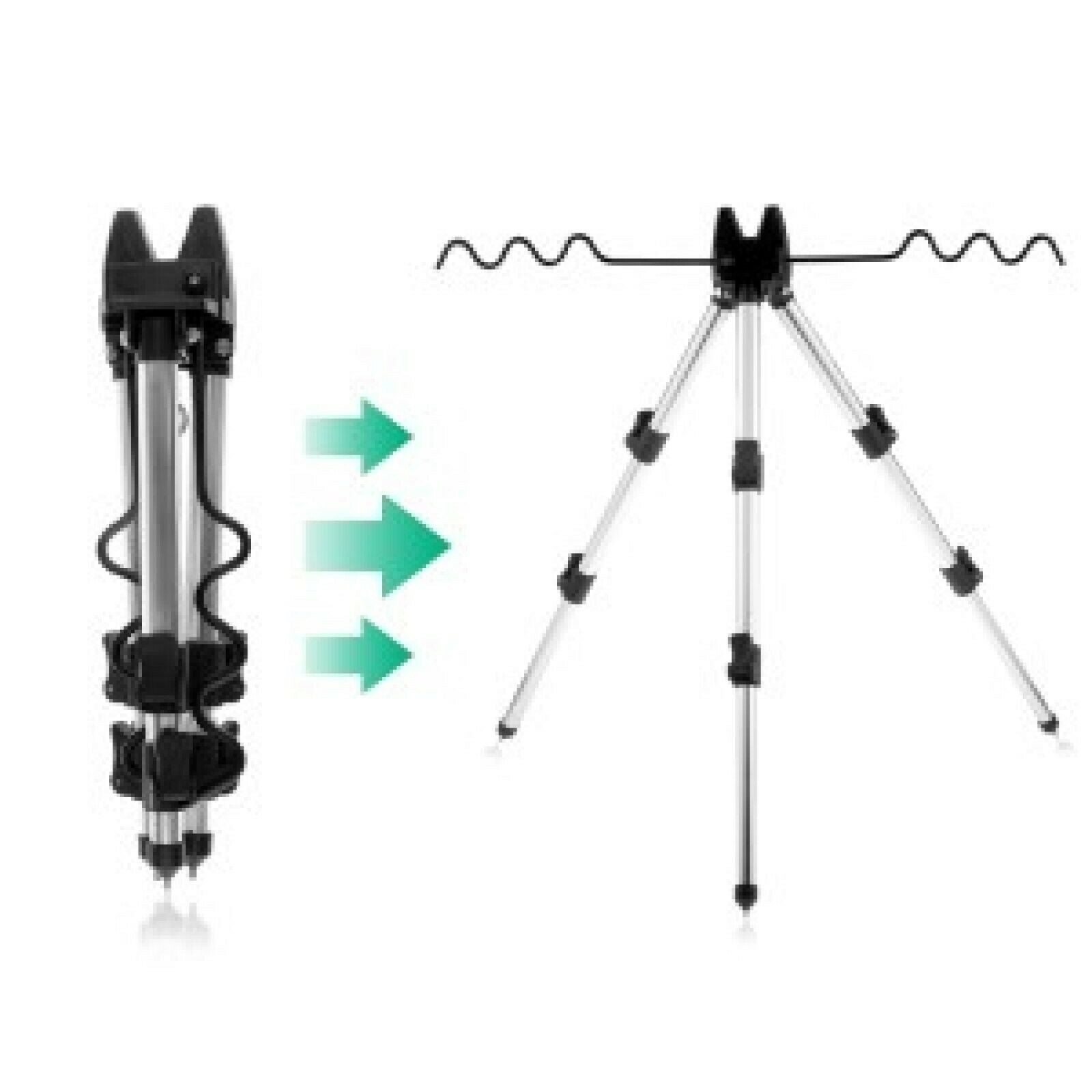 Fishing Rod Tripod Stand Telescopic Fishing Rod Holder Land Hook