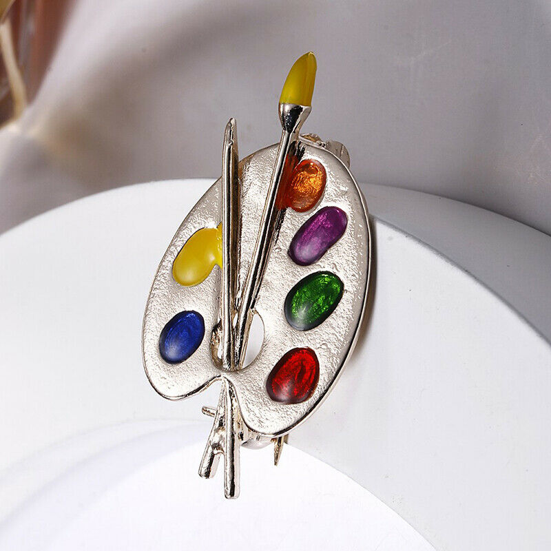 Fashion Brooch Colorful Enamel Artist Palette Pin Corsage Brooch Women Je.l8