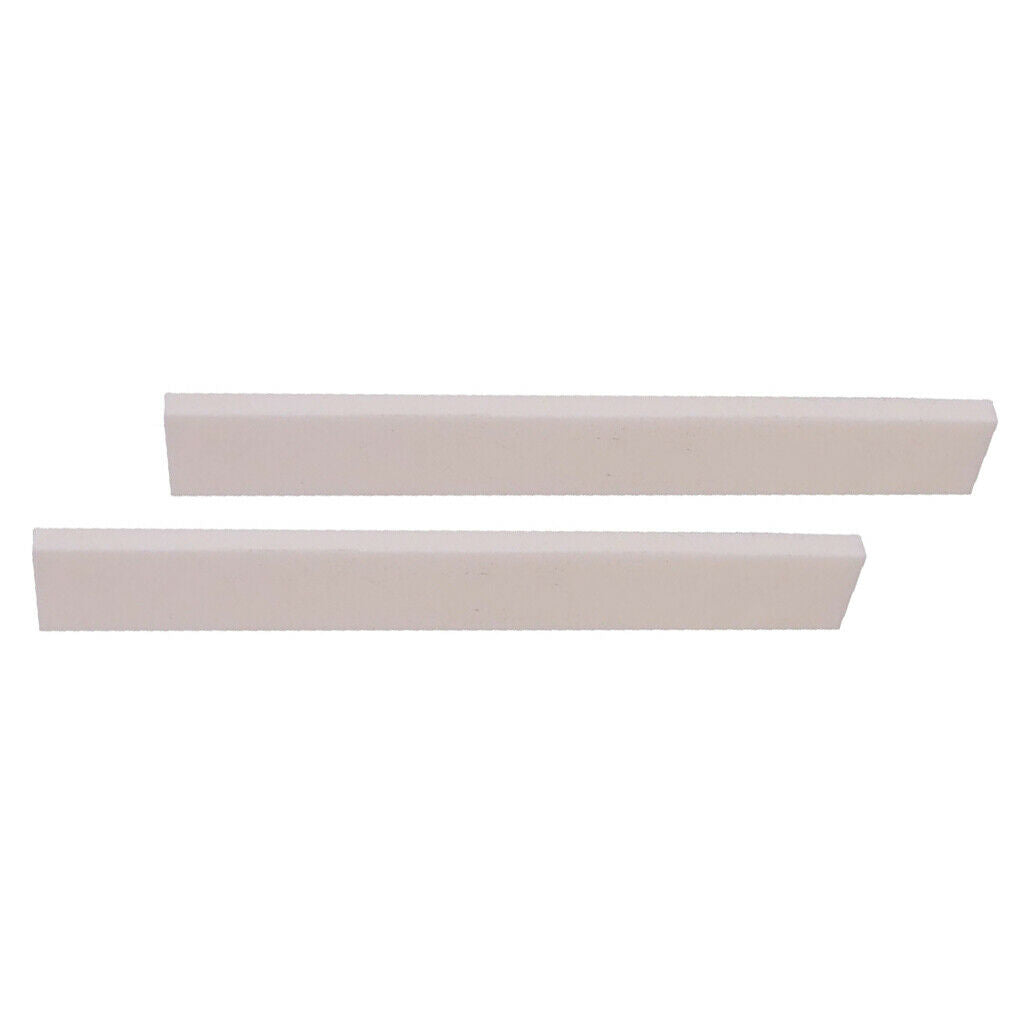 2 Packs DIY Bone Blank Saddle 80x3x10mm for Accoustic Classical Guitar Banjo