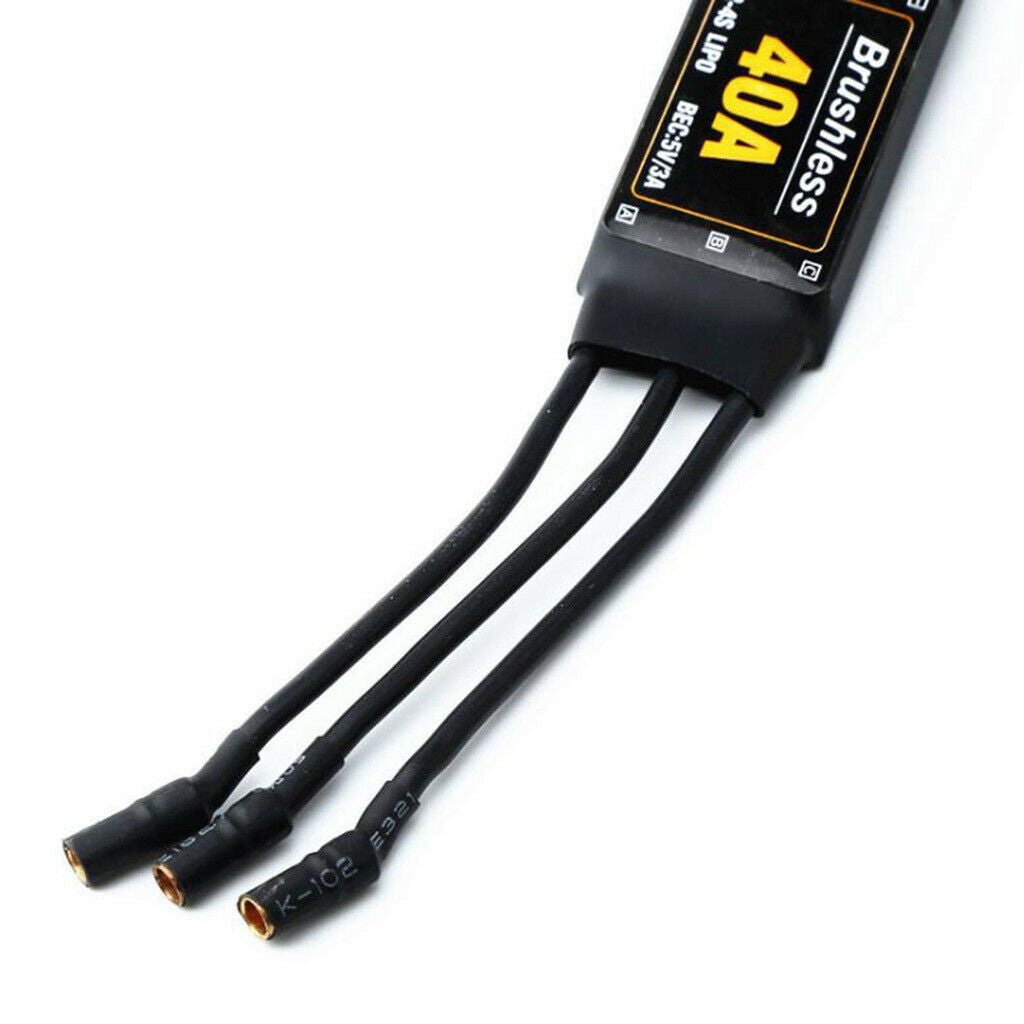 40A ESC Brushless  â€‹â€‹Controller with T Connector And 3.5mm Banana