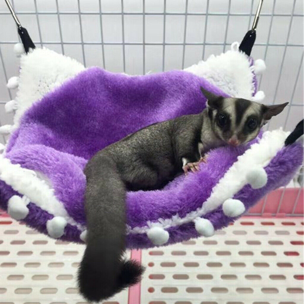 Small Animals Warm Hammock Hamster Sleep Bed For Small Pet Purple-S