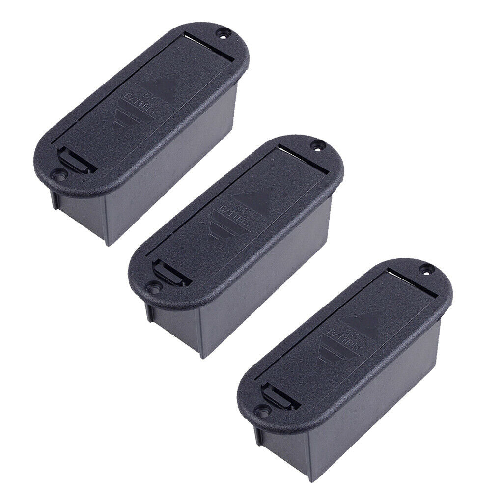 3 X 9v Battery Case Cover Compartment Box Holder for Guitar Bass Pickup