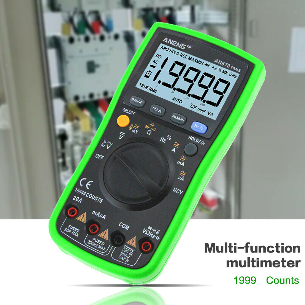 19999 Counts ohmmeter digital multimeter voltmeter for low battery voltage