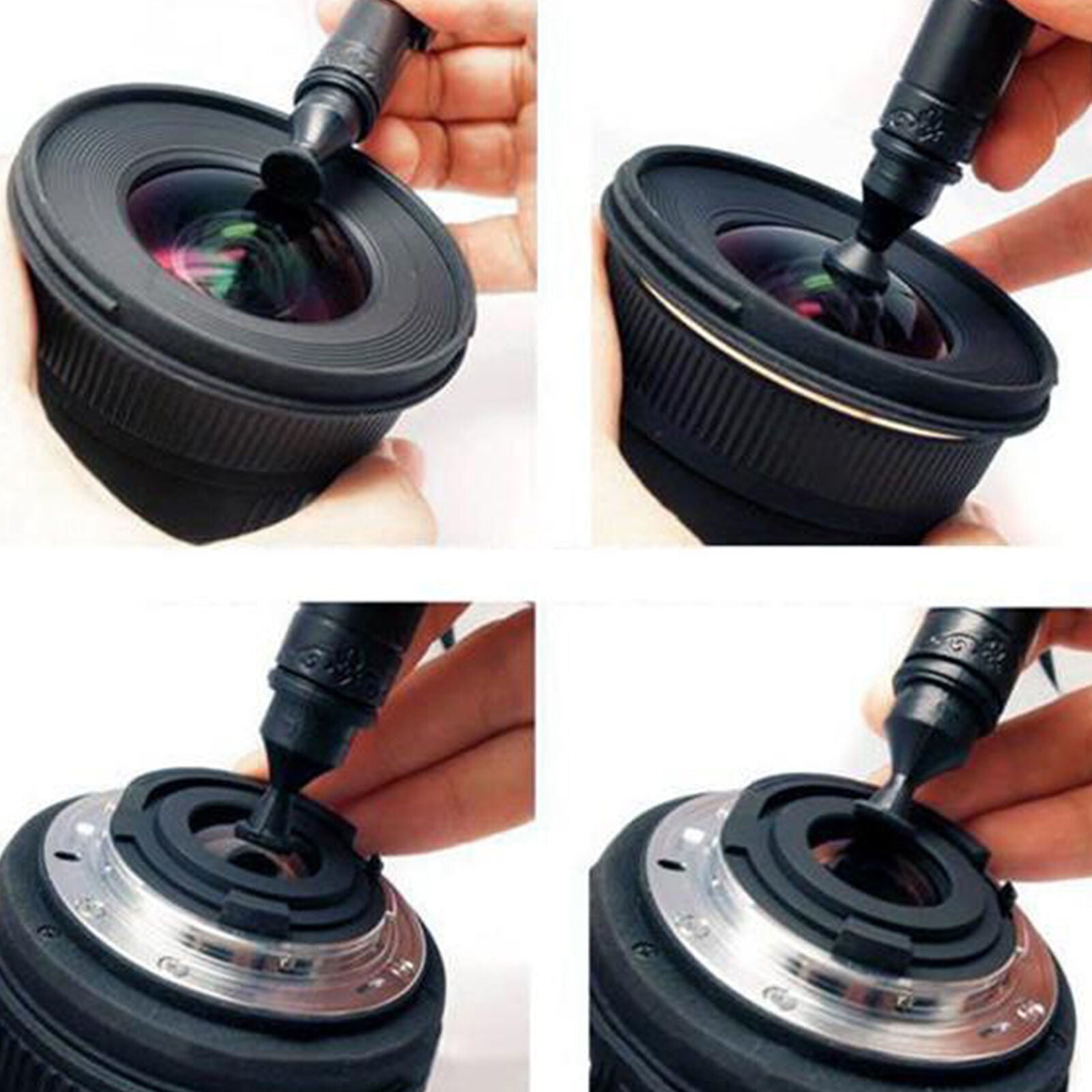 New 3 in 1 Lens Cleaning Cleaner Dust Pen Blower Cloth Kit For DSLR VCR Camera