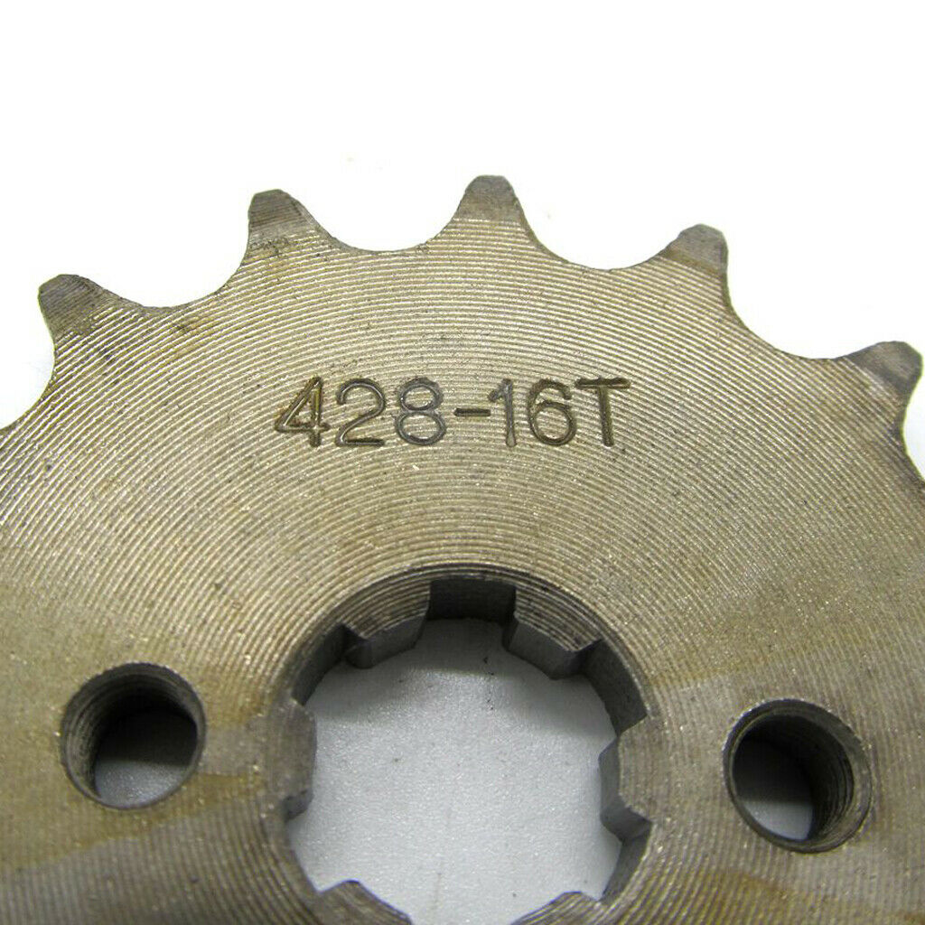 2x 16T Teeth 17mm 428 Chain Front Sprocket Cog Pit Quad Dirt Bike ATV Buggy