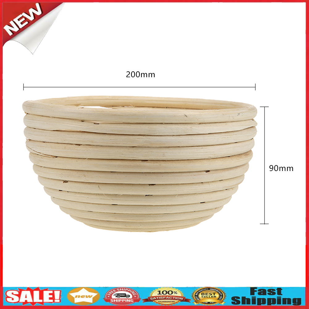 Bread Proofing Food Storage Basket Kitchen Dough Cookie Rattan Organizer @