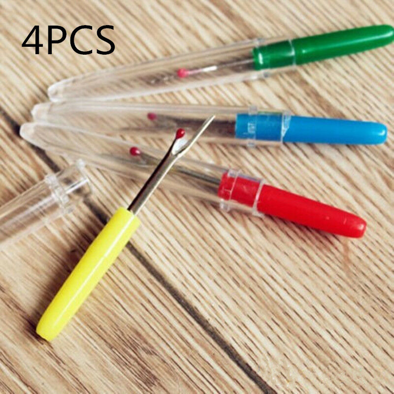 4PCS Stitch Unpicker Seam Ripper Thread Cutter Plastic Handle Craft Sewing Tool