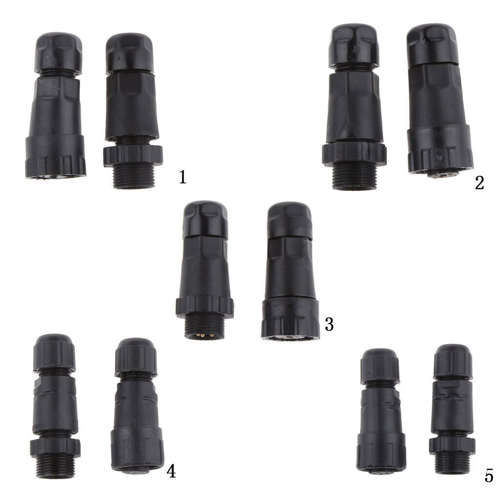 5A 7.5mm IP68 6 Pins Assembled Waterproof Electrical Cable Connector Socket