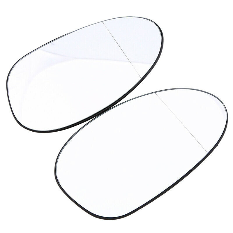 2Pcs Car Side Rear View Mirror Glasses White Heated For BMW E46  E81 E87 E88 M3
