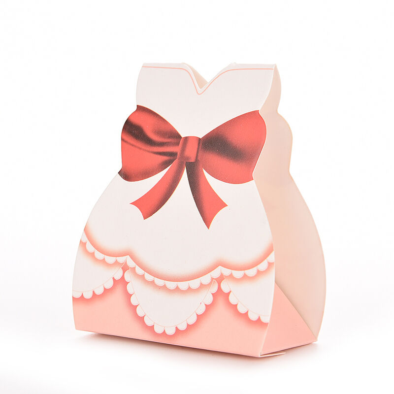 100Pcs Pink Bride Groom Tuxedo Dress Gown Wedding Favor Candy Boxes GiftB_DD