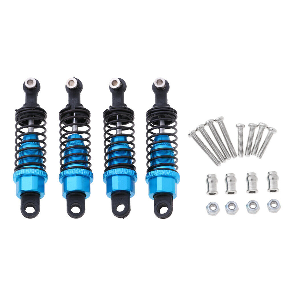 4Pcs Aluminum Alloy Front & Rear Shock Absorbers for WPL C14 C24 Truck Blue