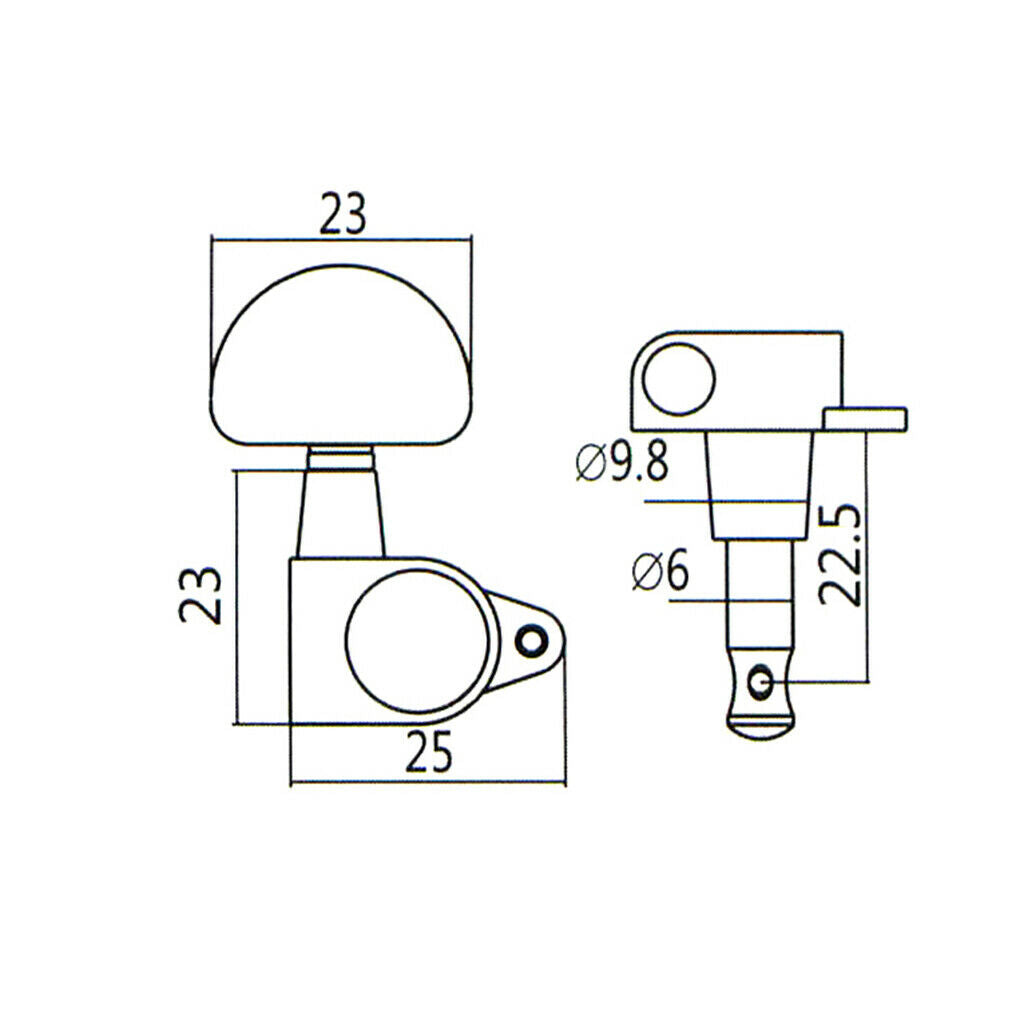 3R3L Acoustic Electric Guitar Half Circle Tuning Peg Heads