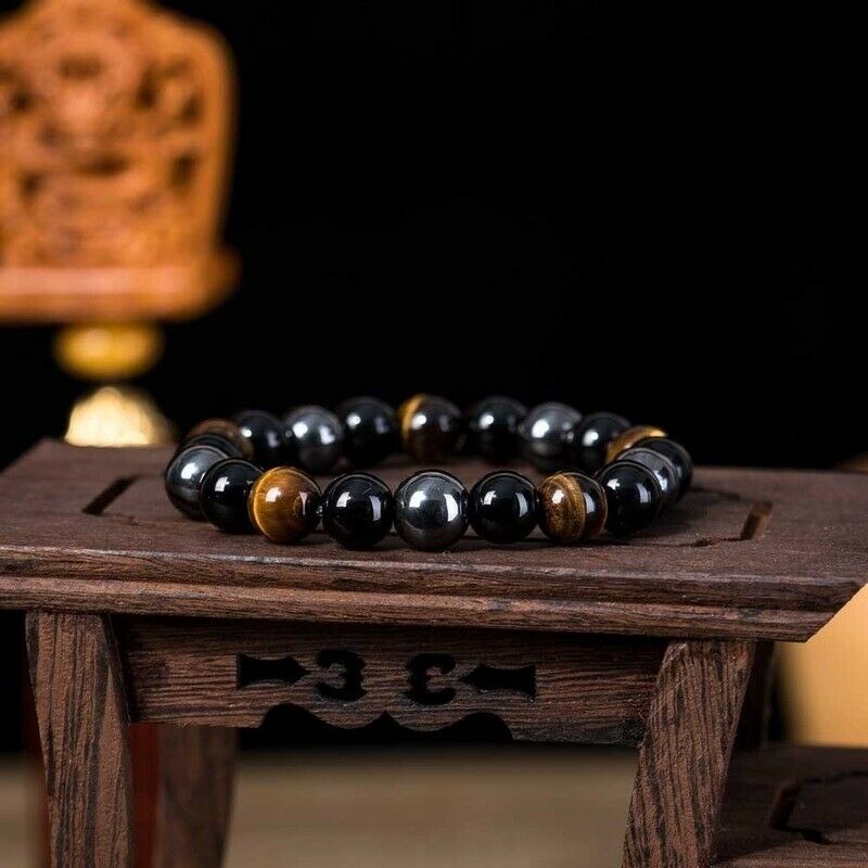 Men Women Therapeutic Energy Healing Natural Stone Stretch Beaded Bracelets Gift