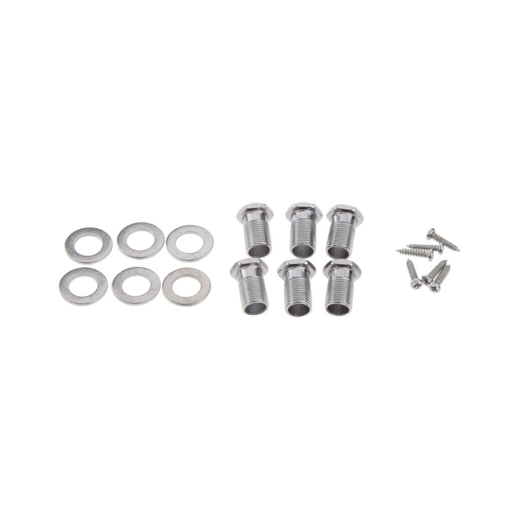 6 pieces guitar machine heads tuning pegs with 6 pieces threaded bushings 6