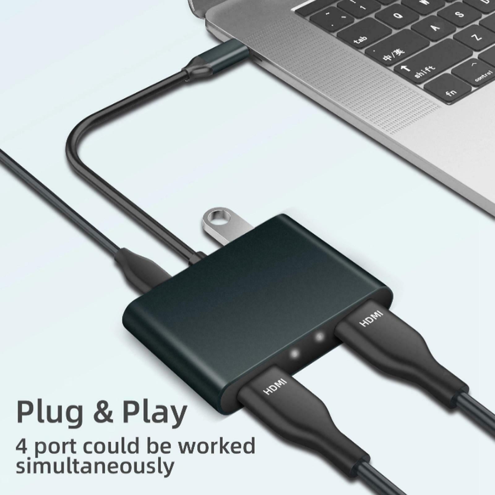 USB C to HDMI Adapter 4K 30Hz for MacBook Pro 2018/2017 Android Phone Tablet